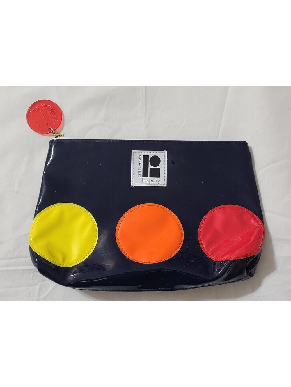 Este Lauder X Lisa Perry Makeup Cosmetics Bag Womens Sz Small 8.5x6 Travel Pouch